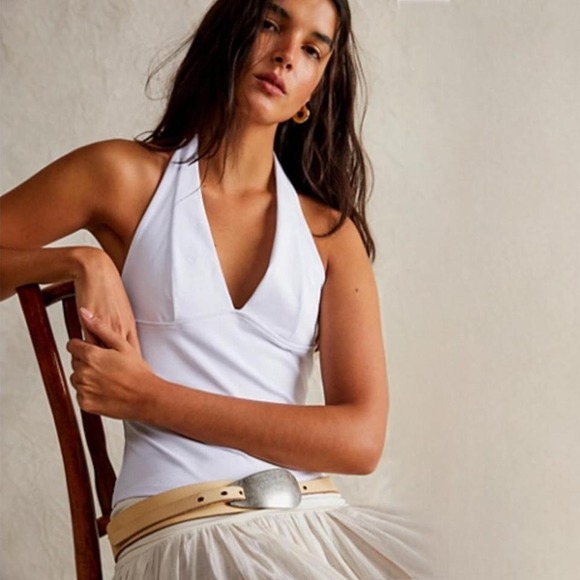 New Free People Have it All Halter in White size Medium - Picture 7 of 8